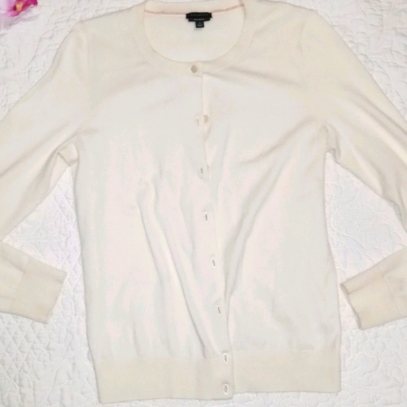 TALBOTS WOMEN CARDIGAN SWEATER SMALL PIMA COTTON - Picture 2 of 7